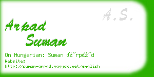 arpad suman business card